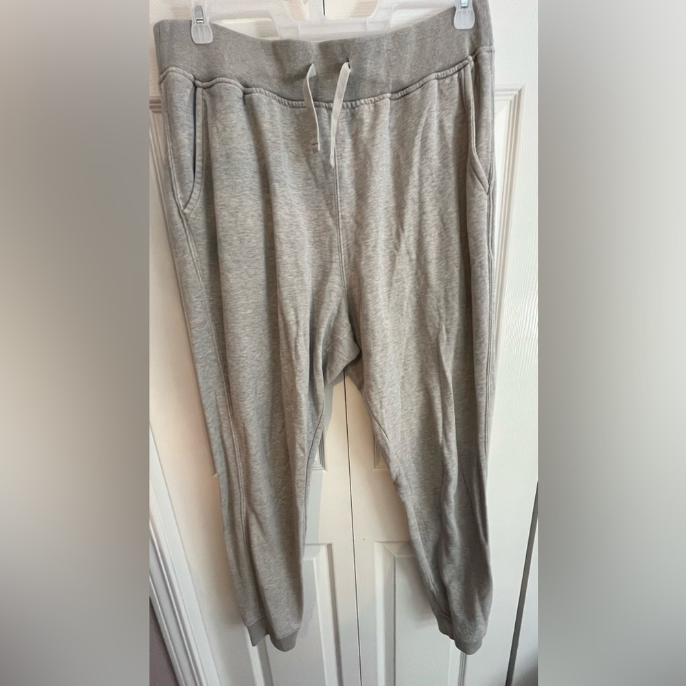 Old navy. Gray sweatpants. Size large, tall. Drawstring and cinch bottom.